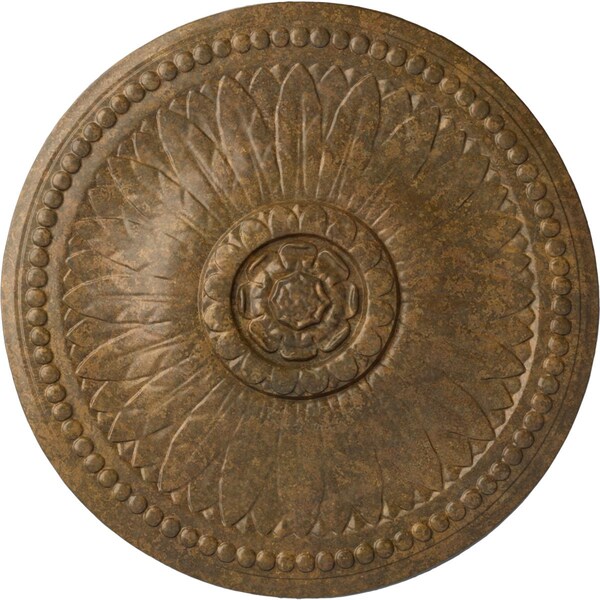 Ekena Millwork Bailey Ceiling Medallion (Fits Canopies up to 4"), Hand-Painted Rubbed Bronze, 18 1/8"OD x 3/4"P CM19BIRZS - main